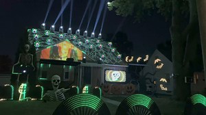 1M views · 29K reactions | Rob Zombie - Dragula Projection Mapping and synchronized light show! | MI Bright Lights | Facebook