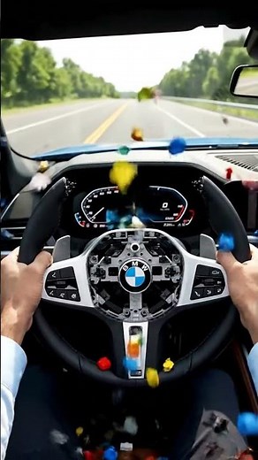 “LEGO BMW Steering Wheel Explodes While Driving at High Speed! 😱🚗”