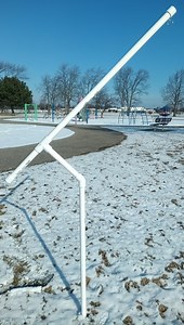 Mid Size 3/4" PVC FLAG POLE Uses 2'x3' Flag (not Included) Comes With Stake to Support Great for Camping - Etsy