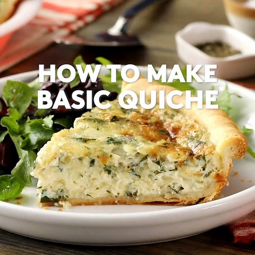 Eggs are endlessly versatile and are the star of this easy-peasy quiche recipe. And it's not just for breakfast—serve this vegetarian-friendly dish for any meal at any time of the day. Get the recipe: https://trib.al/No6MlAc | Real Simple