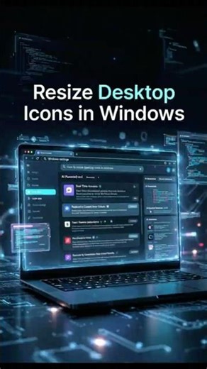 How to Resize Desktop Icons in Windows 10 & 11 (Easy Method) #Windows10 #Windows11 #WindowsTips