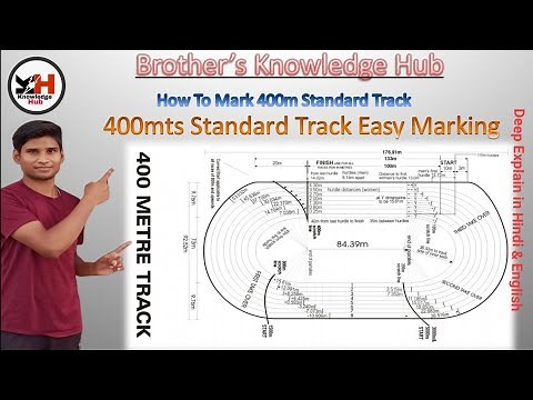 400m standard track marking & measurements | How to mark 400m standard track | Athletic track 400m |