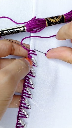 How to Sew a Decorative Beaded Border | Hand Embroidery for Beginners