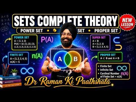 SETS THEORY 🔥 | Power Set, Proper Set, Super Set, Finite & Infinite Set | JEE Maths