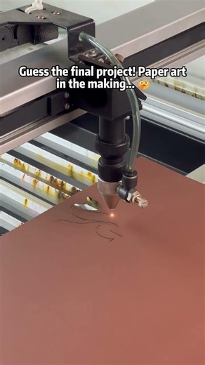 Guess the final project! Paper art in the making... 🤔 Paper laser cutting machine