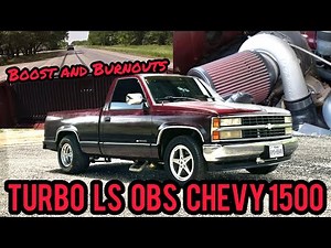 OBS Turbo LS Swapped Chevy 1500 Farm Truck ride along & rolling burnouts! Budget Build that works!!!