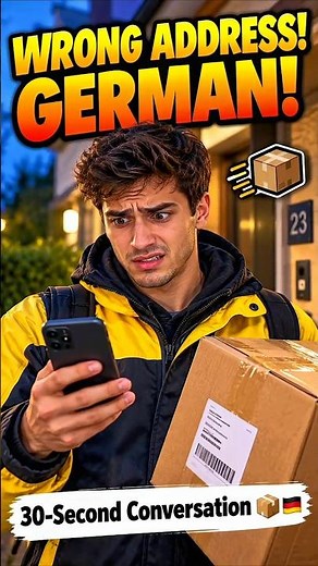 Wrong Delivery Address! German Conversation 📦🇩🇪 | 30-Second Conversation (A2)