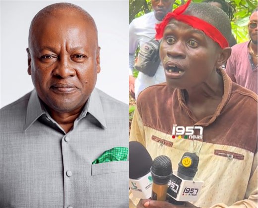 Watch as 'Mahama wo de yen ka' farmer praises the president