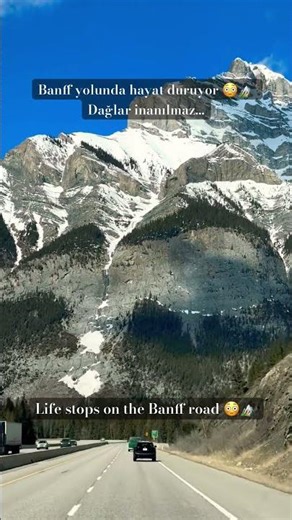 #short The mountains are incredible 😳 | Banff road 🏔️ #banff #alberta #canada #canadalife #mounta...