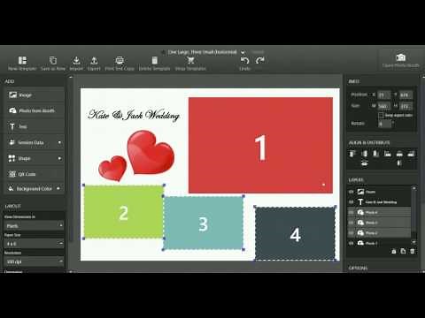 Align, Distribute, and Reorder in dslrBooth for Windows Template Editor