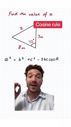 Using the Cosine Rule in Triangle Calculations