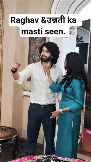 Raghav &unnatti on location masti seen. Jane Anjane ham mile bts. #reels #trending #viral #sorts.