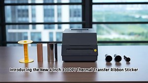 High Resolution Thermal Transfer Printer 300dpi Thermal Transfer Label Printer Washing Care Label Printing with Stain Ribbon