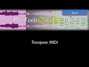 Pro Tools: Transpose MIDI