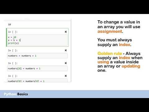 Python basics - Updating a single value inside an array