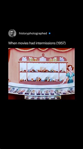 The iconic "Let's All Go to the Lobby" intermission cartoon was a 1950s animated advertisement created by Chicago's Filmack Studios and directed by Dave Fleischer. Featuring singing animated food marching to the concession stand, this short became culturally significant enough to be preserved in the U.S. National Film Registry. Credit: Filmack Studios | History In Pictures