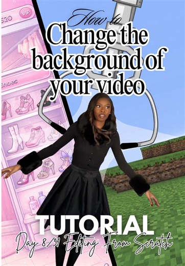 Day 8 of 31 🎬 Editing From Scratch Today’s tutorial is all about changing the background of your video. One of those video effects that instantly levels up your content and makes it look way more intentional. Perfect if you’re a content creator who wants cleaner visuals, better hooks, or just something different from filming in the same spot every time. I hope this actually adds value and makes editing feel a little less intimidating 🤍 Save it, try it, and tell me if it helped. If there’s a vi