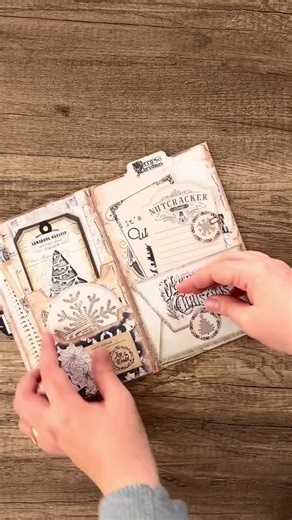 Christmas Page Pockets No. 2, Junk Journal, Folio, Folder, Black, White, Card, Kit, Neutral, My Porch Prints, Digital, Download, Printable - Etsy México