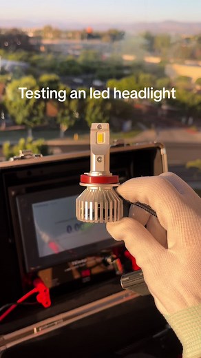 How to test an led healdight . . . . . . #headlight #headlights #automotivelighting #headlightbulb #ledlights #lightlab #carlights #autolights #autolight #amazonreview #autoparts #ledheadlight #carheadlight #trucklights #fyp #amazon #led #lucesled #faros