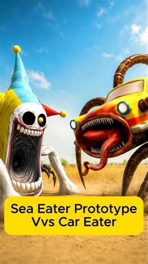 Sea Eater Prototype Vs Car Eater Garry's Mod #robloxindonesia #kogakocheng #games #shorts
