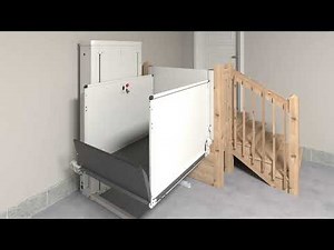Vertical Platform Lift installed in a Garage