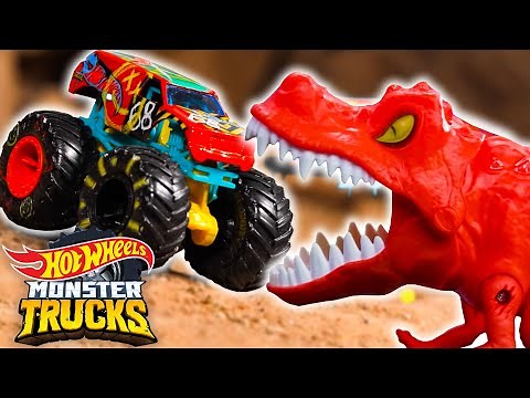 Epic T-Rex Invasion! 🦖😲 + More Dinosaurs for Kids | Hot Wheels