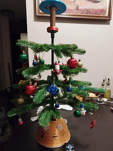 Mini Christmas Tree Hand Made. IR Remote Control/lighting/rotate/mp3 Songs. SD Card. Two Li-ion Battery Recharged From Mini USB Plug. - Etsy Israel