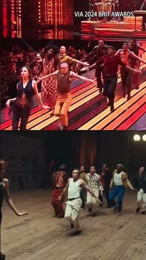 Jungle performing 'Back On 74' at the BRITs