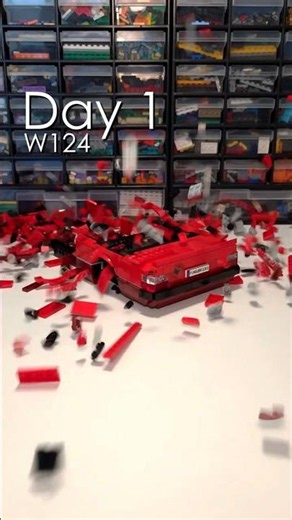 Building my friend's Mercedes - Day 1 #lego #mercedes #w124 #oldtimer #behindthescenes