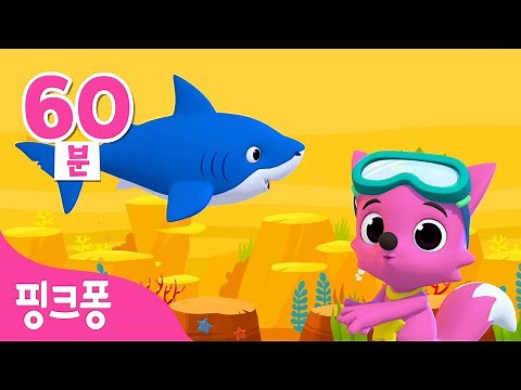 아기상어 뚜루루뚜루🦈상어가족 무한 반복 | +모음집 | 바닷속 상어가족을 만나러 가요! | 아기상어 무한반복 | 인기동요 | 핑크퐁! 인기동요