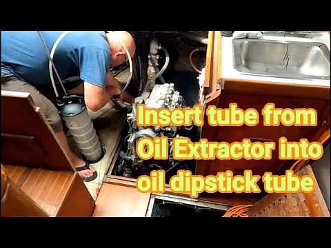 Yanmar Marine Diesel Oil Change using Oil Extraction Pump - Episode #23