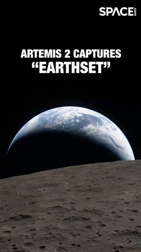 Artemis 2 captures "Earthset" 🌎🌙 😍 #wow #nasa #artemis2 #earthrise #space #shorts