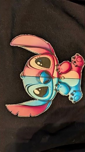 Stitch and Angel centerpieces and t-shirts for gender reveal.