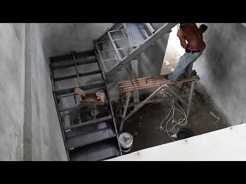 Iron staircase construction installation process