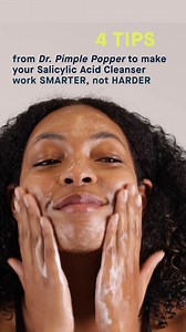 If you're using an exfoliating cleanser (our Salicylic Acid Cleanser or anyone else's), here are Dr. Pimple Popper's tips for how to get the most out of it. Which of these do you do already? Shop our Salicylic Acid Cleanser here: https://bit.ly/3wrYFrc #drpimplepopper #slmdskincare #salicylicacid #acnecleanser | SLMD Skincare by Dr. Pimple Popper