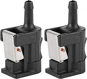 KIMISS 2Pcs Fuel Line Connector, ABS Fuel Hose Line Connector Fitting Fit for 8mm Outboard Marine Engine