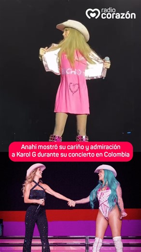 #RBD regresó a Colombia después de 18 años. Y durante el show, #Anahí le dedicó un mensaje a #KarolG. La cantante mexicana llevaba una blusa con la frase "Team Bichota", que caracteriza a la colombiana. Los fans estaban muy emocionados por el cariño y amistad que mantienen ambas artistas. 🤩❤️ #rebelde #rbd #rbdperu #rebeldetour #RBDFOREVER | Radio Corazón