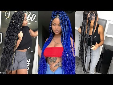 2021 NEW LONG JUMBO BOX BRAIDS HAIRSTYLES FOR BLACK WOMEN
