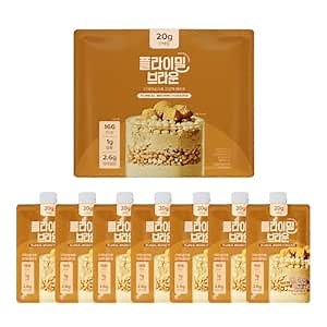 Flimeal Brown 17Grains Protein Shake, With Crunchy Protein Balls, Protein Smoothie Powder - 20g Protein, Low Sugar, Keto-Friendly Meal Replacement Shake, 1.59oz, 7packs, 7 Servings (7 Packs X 1.59 oz)