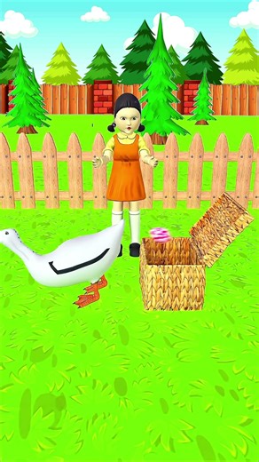 Scary Teacher Feeds a Funny Duck & It Lays Surprise Eggs! #cartoon #shorts