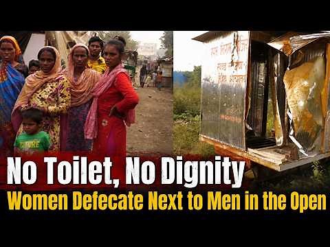Women Forced to Squat Next to Men and Defecate in the Open, Ghaziabad Open Defecation Shocking Video