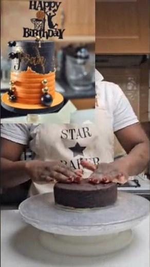 How to make a basketball themed cake (Part 1)