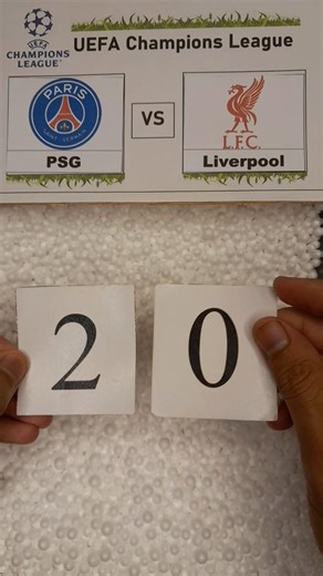 PSG vs Liverpool score result 2-0 #psg #liverpool #championsleague