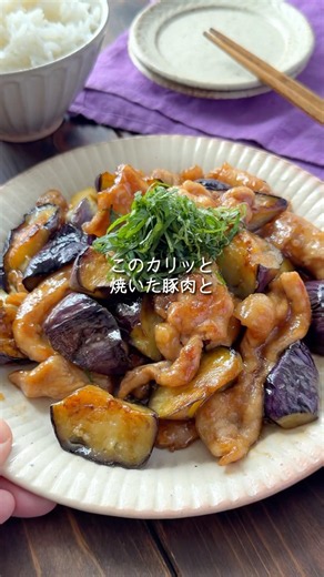 【じゅわ！豚こまとなすの甘酸だれ】#料理 #今日の晩ごはん #自炊 #まいにちごはん