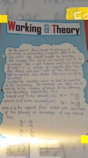 Physics project file on the topic Transformer #shivmandirakhadakarala #physics #hariyanvisong