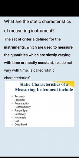 Static Characteristics Of Measuring Instruments!!!