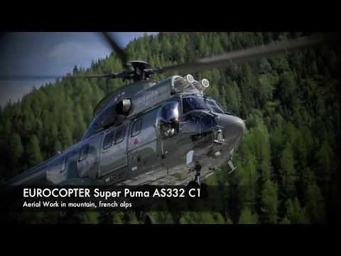 Super Puma AS332 C1 sling load operation. Eagle helicopter company, Heavy-lift helicopter operations