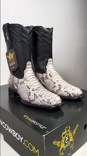 Handmade python snakeskin boots. #boots #cowboyboots #westernboots