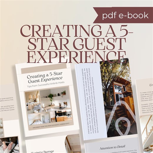 Airbnb Guide: Creating a 5-star Guest Experience, Airbnb Hosting Guide Ebook, Printable PDF Guide, Guest Stays Airbnb, Small Business Guide - Etsy
