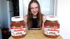 63K views · 854 reactions | I decided to take on the 10K calorie Nutella challenge again to see if I could beat my old time of 13:15! | Nela Zisser | Facebook